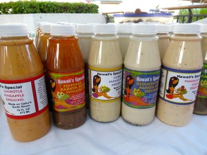 Sauces. The farmers market at the Royal Hawaiian Centre in Honolulu, every Tuesday from 3pm to 7pm, has a great range of products that highlight Oahu's wonderful bounty.