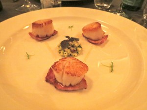 Pan-seared scallops