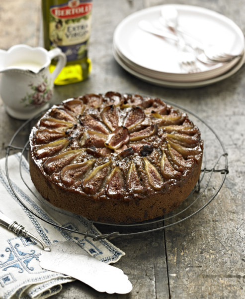 Fig Balsamic Polenta Cake