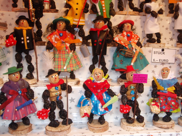 Prune dolls in the Christmas market in Nuremburg, APT Danube River cruise