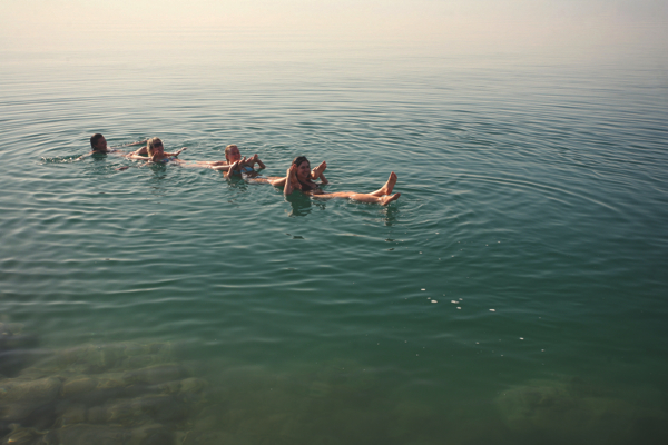 Floating on the Dead Sea