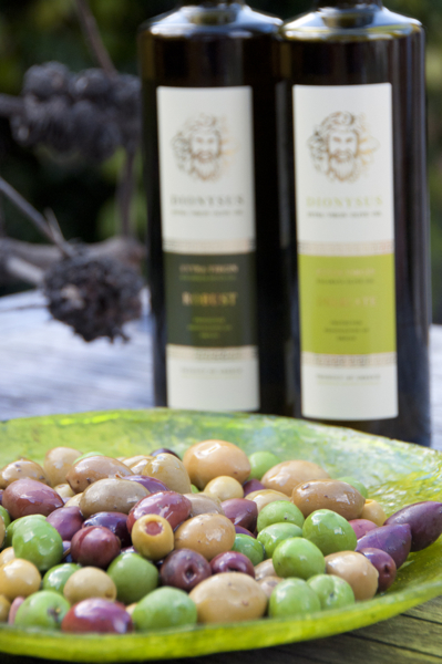 Dennis Gizas produces his Dionysus extra virgin olive oil from kalamata trees in Greece that average 350 to 400 years old. 