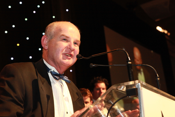 Peter Barry accepting the award for Best Wine of the Show at the 2012 National Wine Show