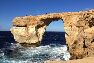 Dwerja coastal formations on Gozo, Malta