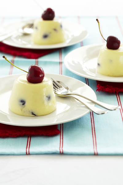 White Chocolate Cherry Panna Cotta