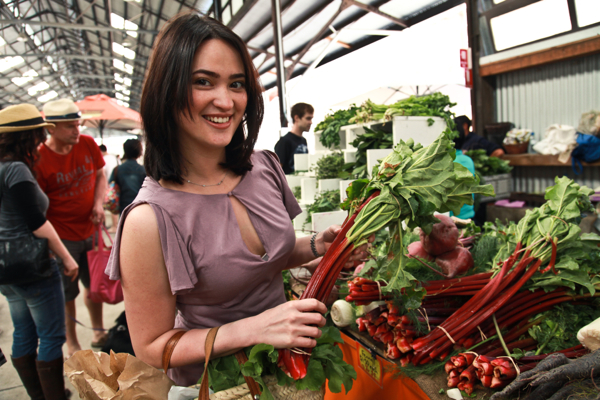 Jennifer Evans at market