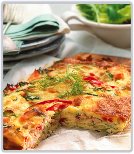 Smoked Salmon and Dill Frittata made with Tassal salmon