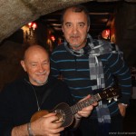 With Oscar, musician at Restaurant Mercearia in Porto.