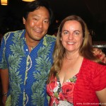 Christine Salins with Boston chef Ming Tsai.