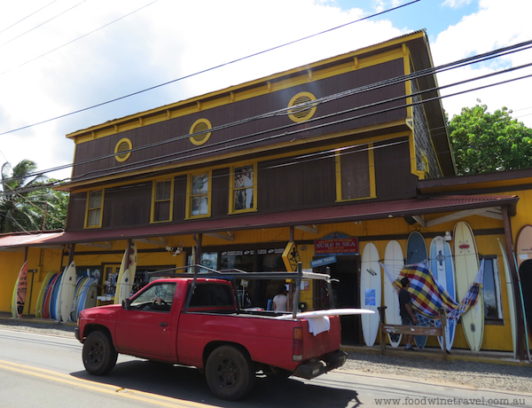 At Surf N Sea in Haleʻiwa, on the north shore of Oahu, Hawaii, take surfing lessons, rent a surfboard, or see vintage boards on display from famous surfers.