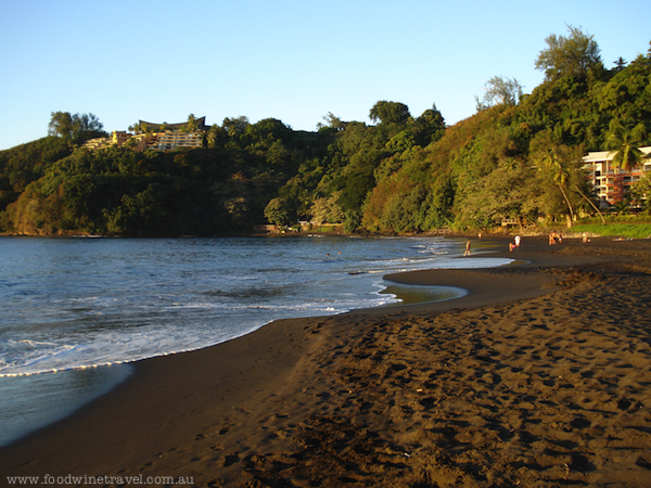 The Radisson Hotel Plaza Resort overlooks the beautiful Lafayette beach in Matavai Bay, Tahiti, where James Cook observed the Transit of Venus in 1769 and where the Bounty anchored in 1789, shortly before the Mutiny on the Bounty.