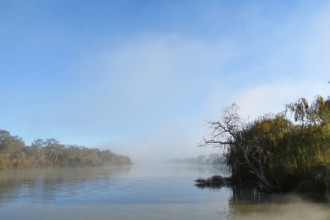 Cruising on Captain Cook Cruises’ Murray Princess; sunrise at Saltbush Flat on the Murray, Australia’s longest single river.