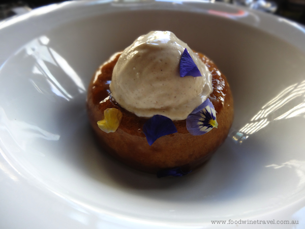 www.foodwinetravel.com.au Rum savarin with star anise icecream. Gabriel Gaté drops into Sofitel Brisbane Central with his new book, A Cook’s Tour de France.