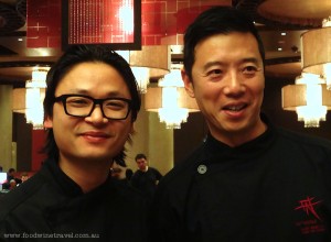 www.foodwinetravel.com.au With Luke Nguyen and Andy Bing at the Fat Noodle restaurant, The Star, Sydney.