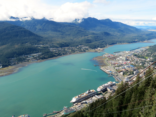 www.foodwinetravel.com.au Juneau seen from Mt Roberts. Celebrity Cruises 7-night Hubbard Glacier cruise, Inside Passage to Alaska.