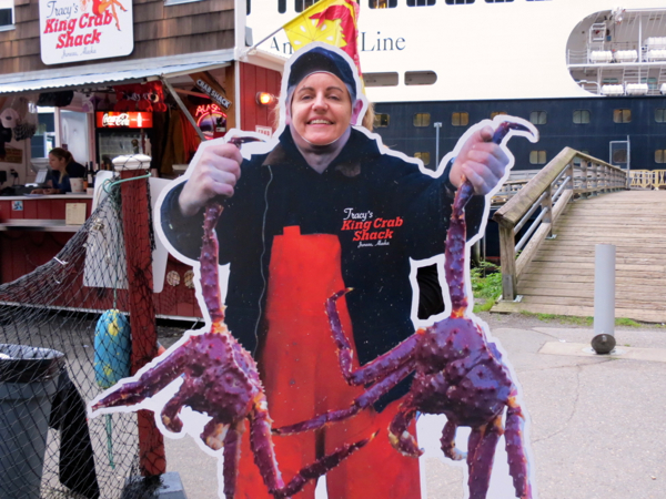 www.foodwinetravel.com.au Tracey's King Crab Shack, Juneau, Alaska. Celebrity Century cruise.