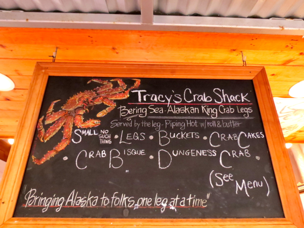 www.foodwinetravel.com.au Tracey's King Crab Shack, Juneau, Alaska. Celebrity Century cruise.