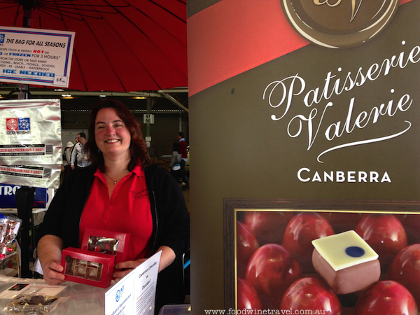 www.foodwinetravel.com.au Valerie Badiou of Patisserie Valerie makes chocolates and caramels that she sells at the Capital Region Farmers Market in Canberra and through the family business, Croissant D’or.