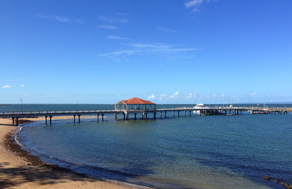 www.foodwinetravel.com.au Redcliffe jetty, Redcliffe Museum, Near the Jetty exhibition, Gubbi Gubbi people, Gubbi Gubbi bark canoe, The Rustic Olive, restaurants in Redcliffe, things to do in Redcliffe.