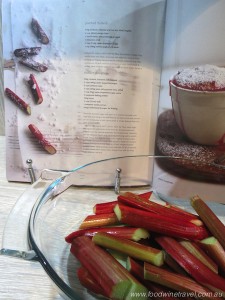 Poached rhubarb recipe, recipes for rhubarb, www.foodwinetravel.com.au.