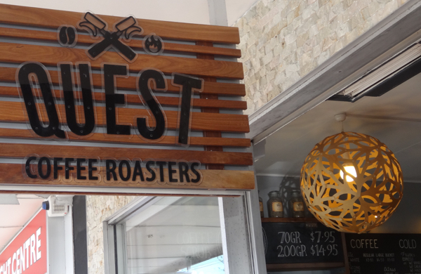 Quest Coffee Roasters, Burleigh Heads, best coffee on the Gold Coast, www.foodwinetravel.com.au, coffee roasters in Queensland, Incasa blend, PNG Kokoda, Mexico Oaxaca, Mexico Chiapas Decaf, Mazzer grinder, James Street shopping.