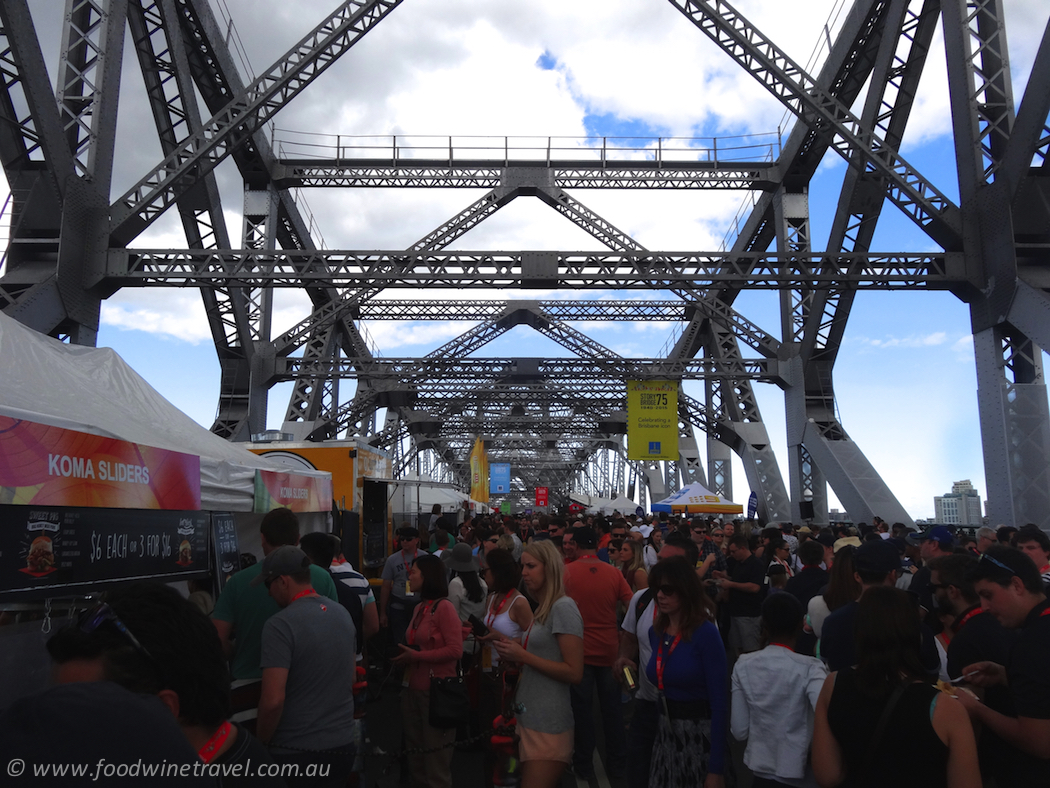 www.foodwinetravel.com.au, Story Bridge, 75th birthday, Eat Street Markets, Story Bridge closed to traffic.