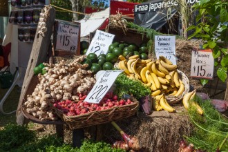 Organic produce at Sunshine Coast Real Food Festival, Maleny Showgrounds.