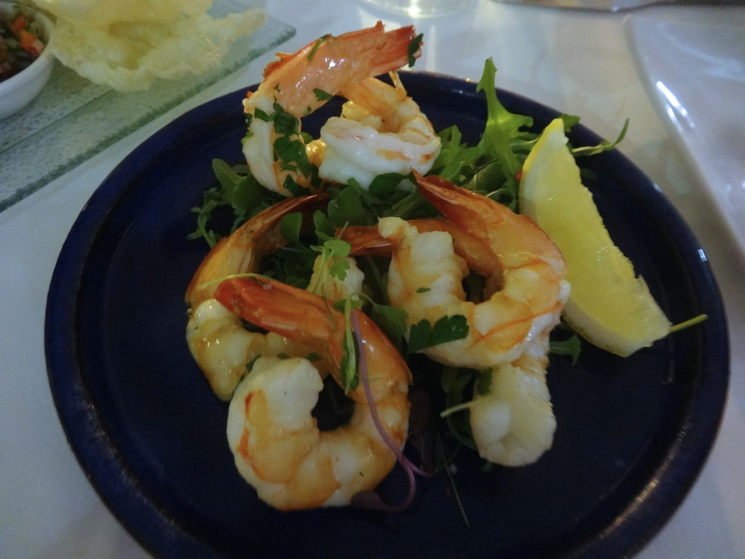 Prawns. Tides Restaurant, Caloundra.