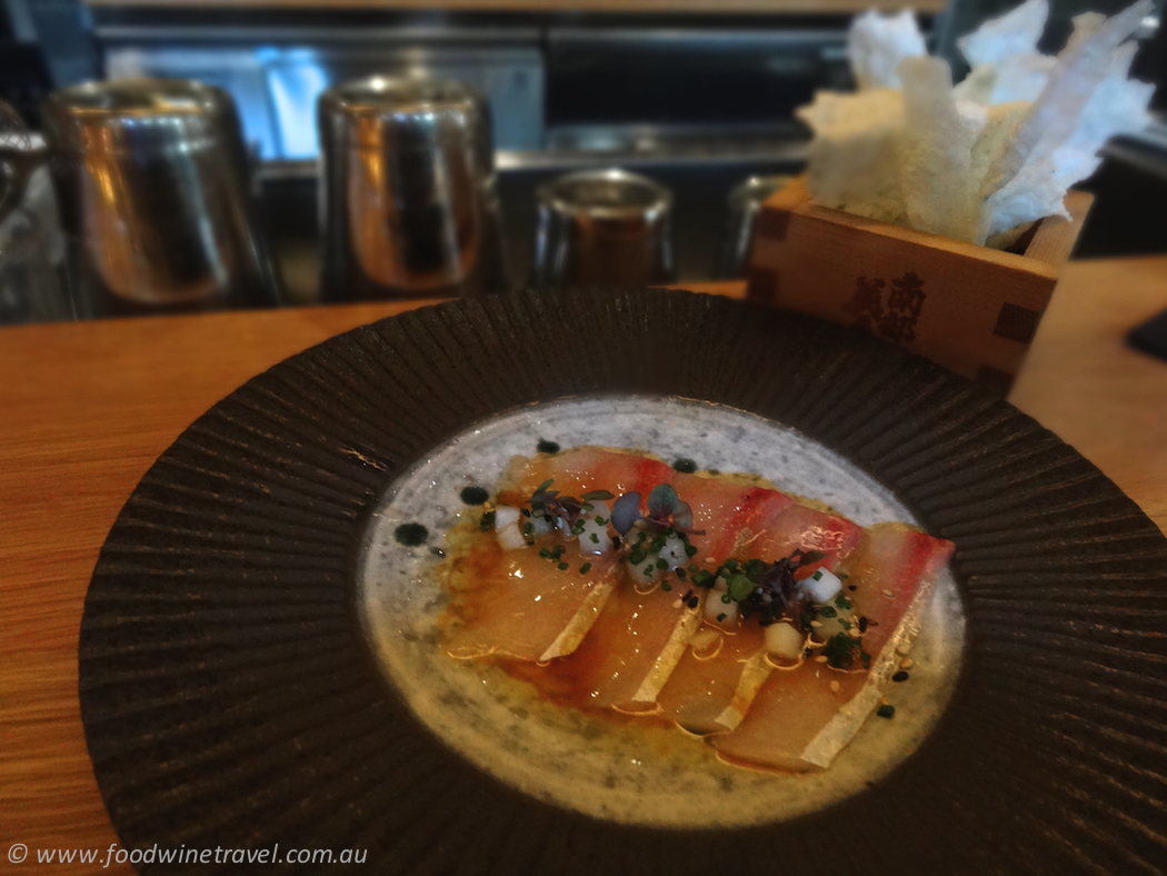 Hiramasa Kingfish with Crisps, Tokonoma Sydney