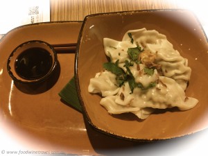 Wontons at Nest restaurant and bar, Roma  street, Brisbane.