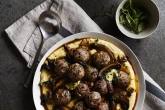 Veal & Pork with Polenta & Mushroom, from Meatballs: The Ultimate Guide