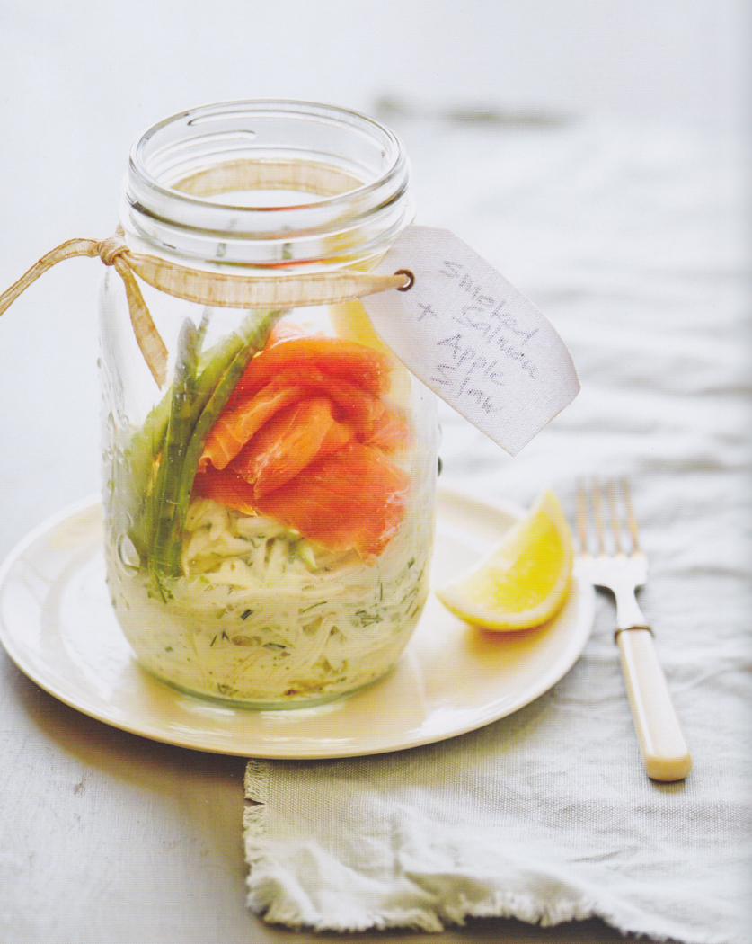 Smoked Salmon and Apple Slaw Jar, from Salads in a Jar