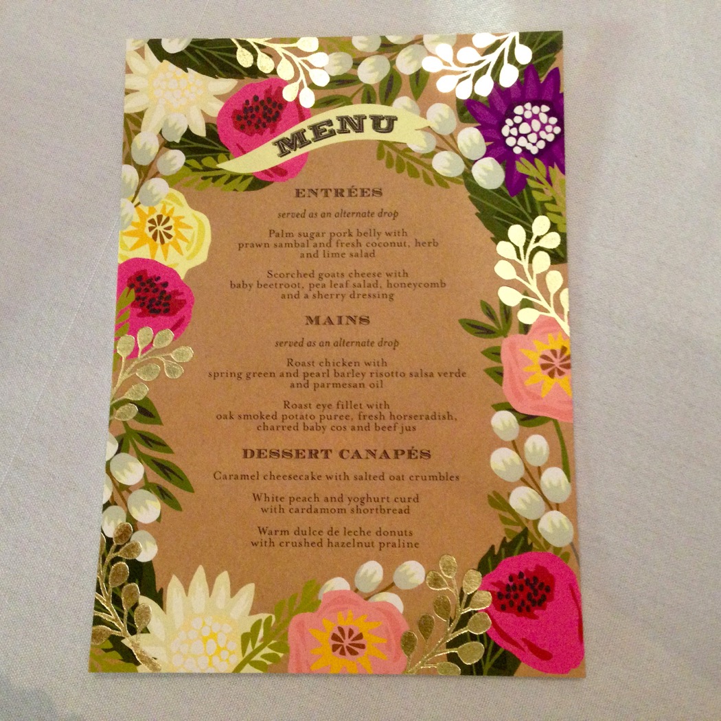 Wedding Menu