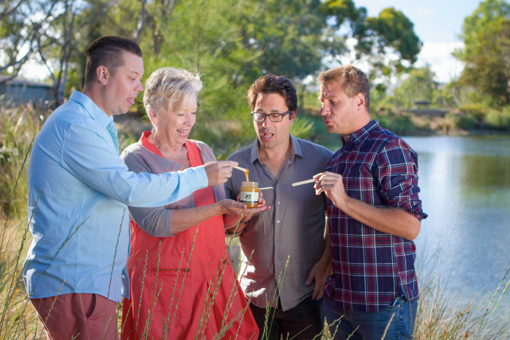 Plonk with Maggie Beer Josh, Nathan and Chris tasting with Maggie Beer at Maggie Beer's farm shop in Barossa - Ep 3