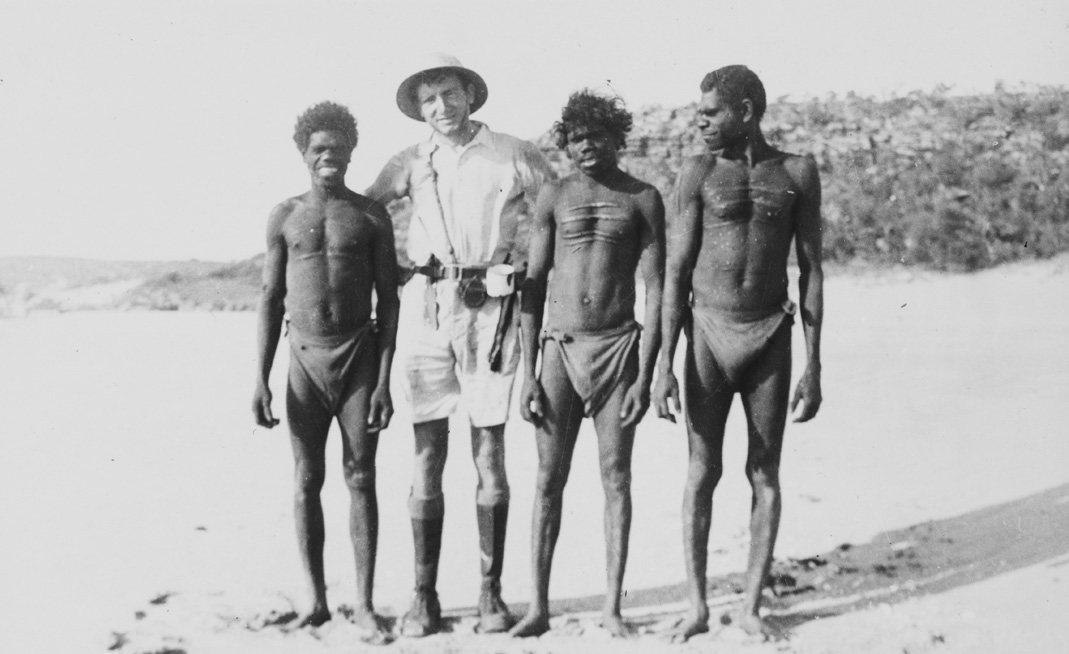 Red Professor pic p 5B - Fred Rose and Groote Eylandters Nertichunga, Machana and Nabia, Groote Eylandt, 1941 SLNSW Frederick Ros