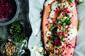 Delicious Feel Good Food Cookbook with Salmon with Tahini Recipe by Valli Little