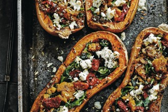 Balti baked Squash with feta, toms & mint, recipe from Secrets From My Indian Family Kitchen