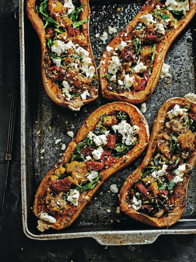 Balti baked Squash with feta, toms & mint, recipe from Secrets From My Indian Family Kitchen