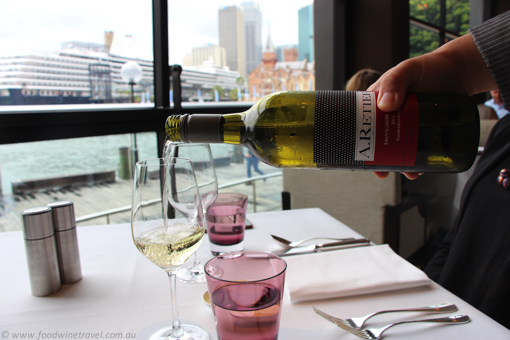 The Dining Room at the Park Hyatt Pouring A. Retief Sauvignon Blanc