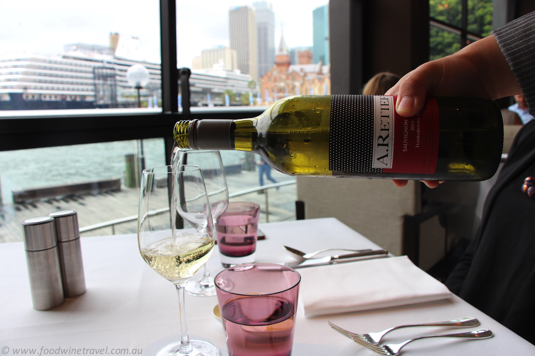 The Dining Room at the Park Hyatt Pouring A. Retief Sauvignon Blanc