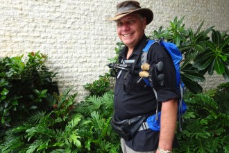 Mike Trench walking the Via Francigena to raise money for Kids With Cancer.