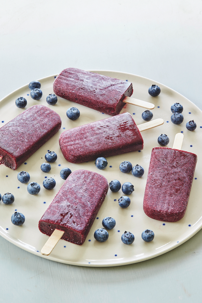 Blueberry and Chia Sorbet Icy Poles recipe from Superfoods For Kids by Rena Patten