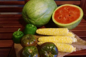 Fruit and veg from Yamba in my kitchen