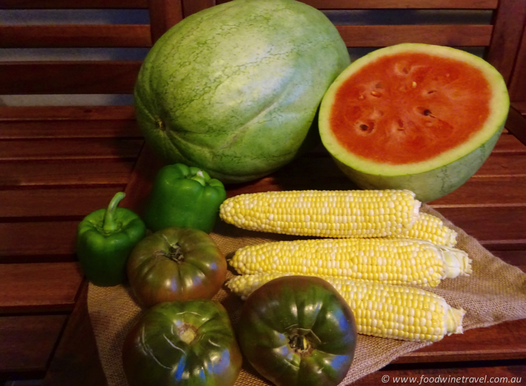 Fruit and veg from Yamba in my kitchen