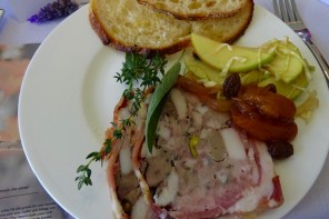 Pork & pistachio terrine, with the flavours of Southern Queensland Country.