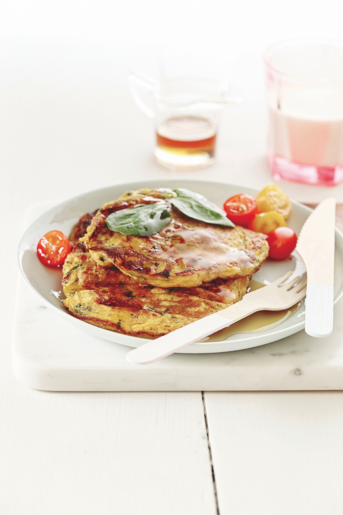 Sweet Potato and Spinach Pancakes, recipe from Superfoods For Kids by Rena Patten