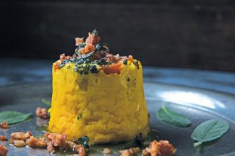 Pumpkin and Corn Timbales recipe from Sally Wise book A Kitchen In The Valley