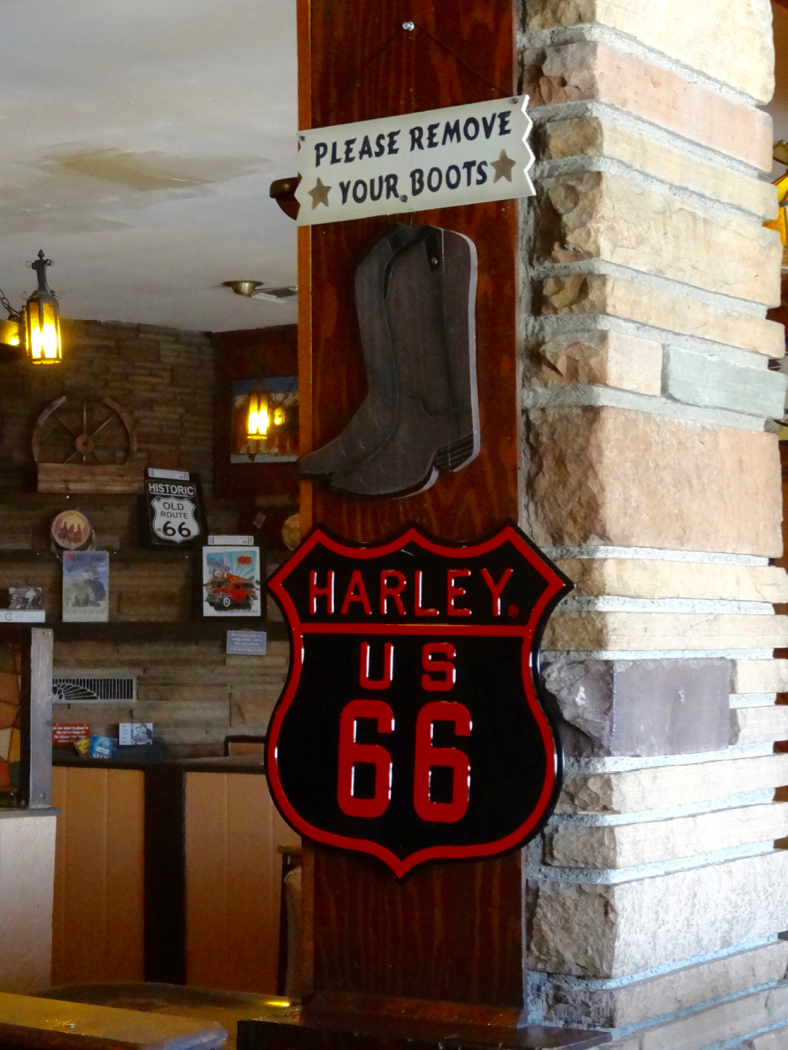 Route 66 Wagon Wheel Restaurant Remove Your Boots