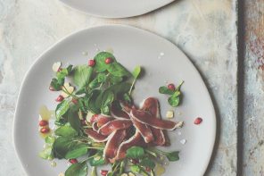 Recipe for Home-cured duck ham with pomegranate salad, from Basque cookbook