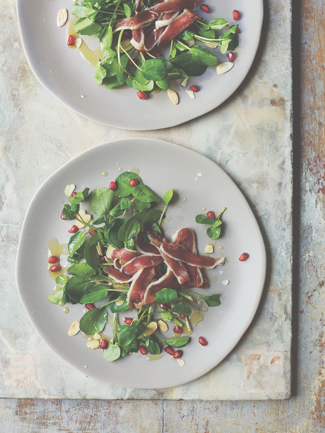 Recipe for Home-cured duck ham with pomegranate salad, from Basque cookbook